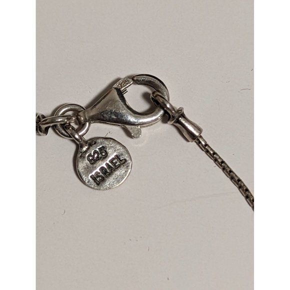 Sterling Silver Necklace with Labradorite Cabochon Pendant - Picture 6 of 11